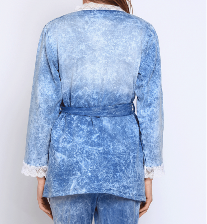 Peignoir Kimono Délavé Dentelle