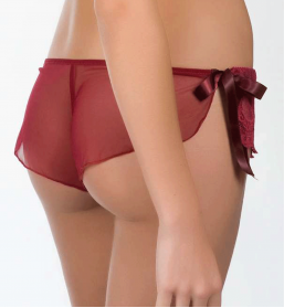 Shorty ouvert ruban dentelle résille 2