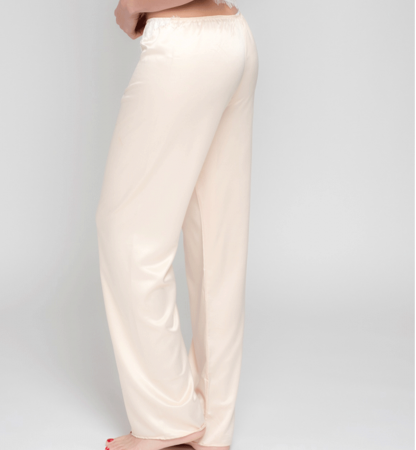 Pantalon satin dentelle Solange