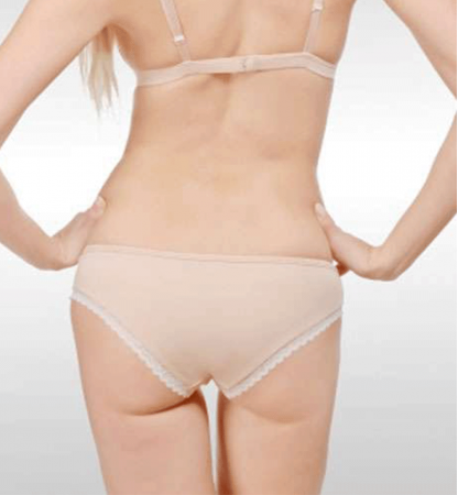 Shorty basique et dentelle Nude