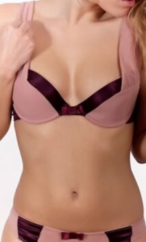 Soutien gorge  Push up en soie Smoking 2