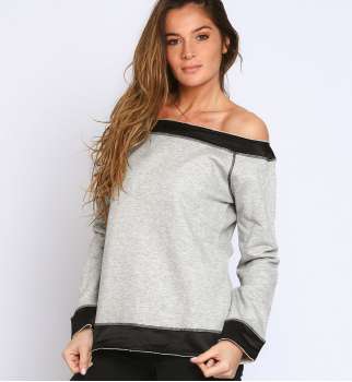 TOP SOLVIN GRIS CLAIR COL...