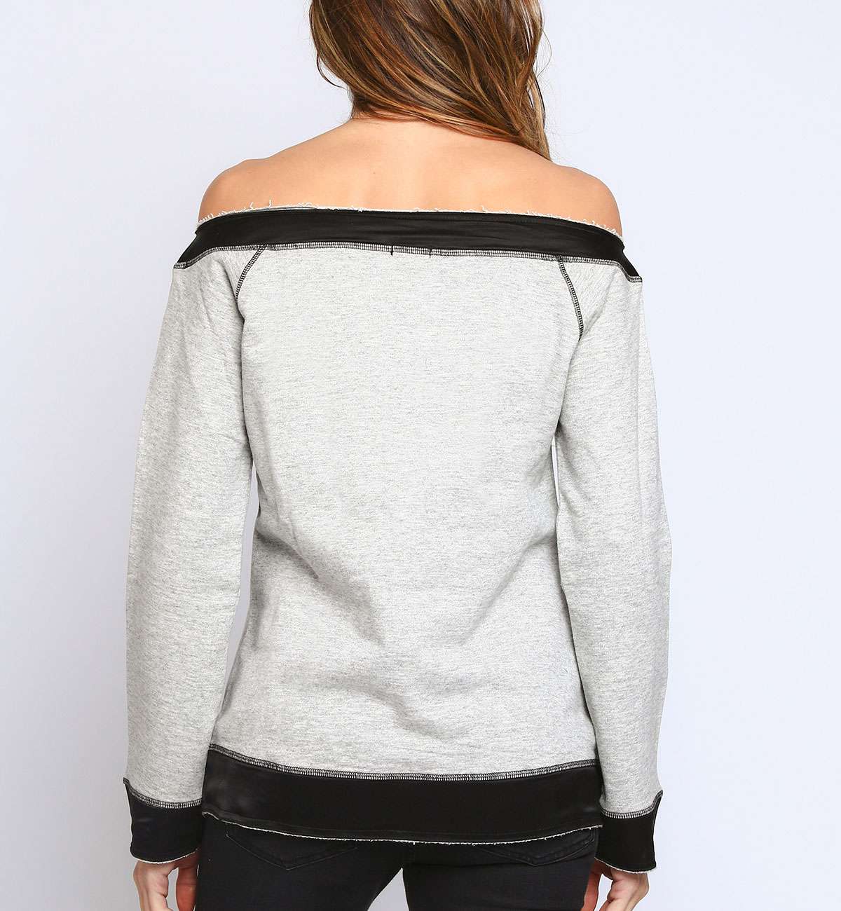 TOP SOLVIN GRIS CLAIR COL BATEAU TOP SOLVIN GRIS CLAIR COL BATEAU