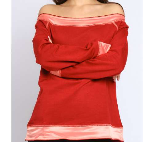 Sweat bicolore bardot