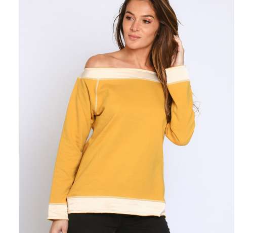 Sweat bicolor mo. col bateau