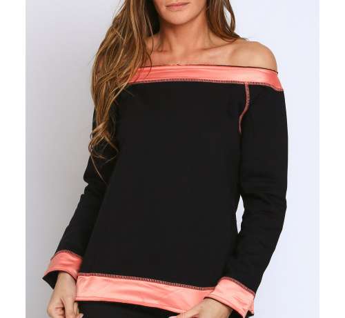 Sweat bicolore bardot