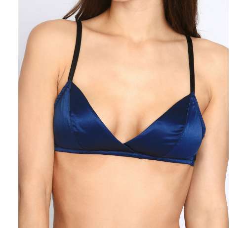 Soutien gorge satin croisé devant