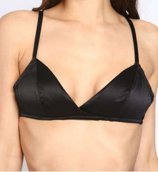 Soutien gorge satin croisé devant sans armatures 2