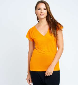 Tshirt col V manche courte bambou - T-shirt, débardeur 2
