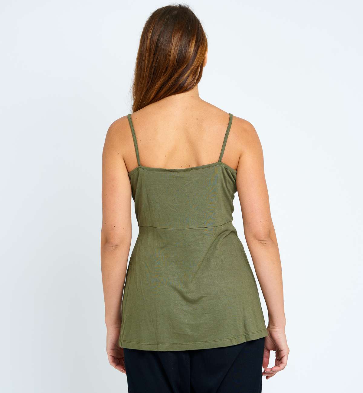 débardeur long décolleté croisé bambou