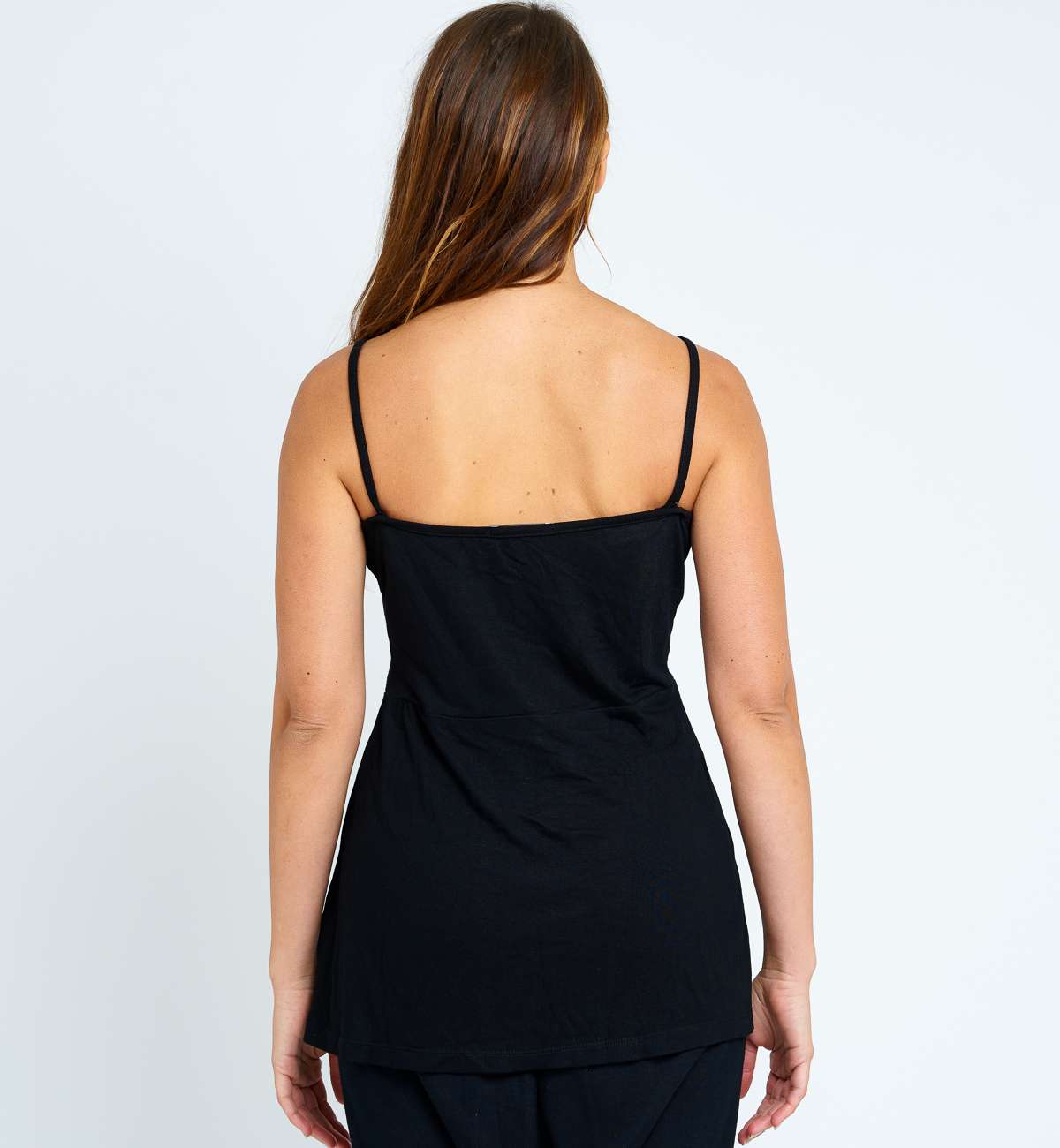 débardeur long décolleté croisé bambou