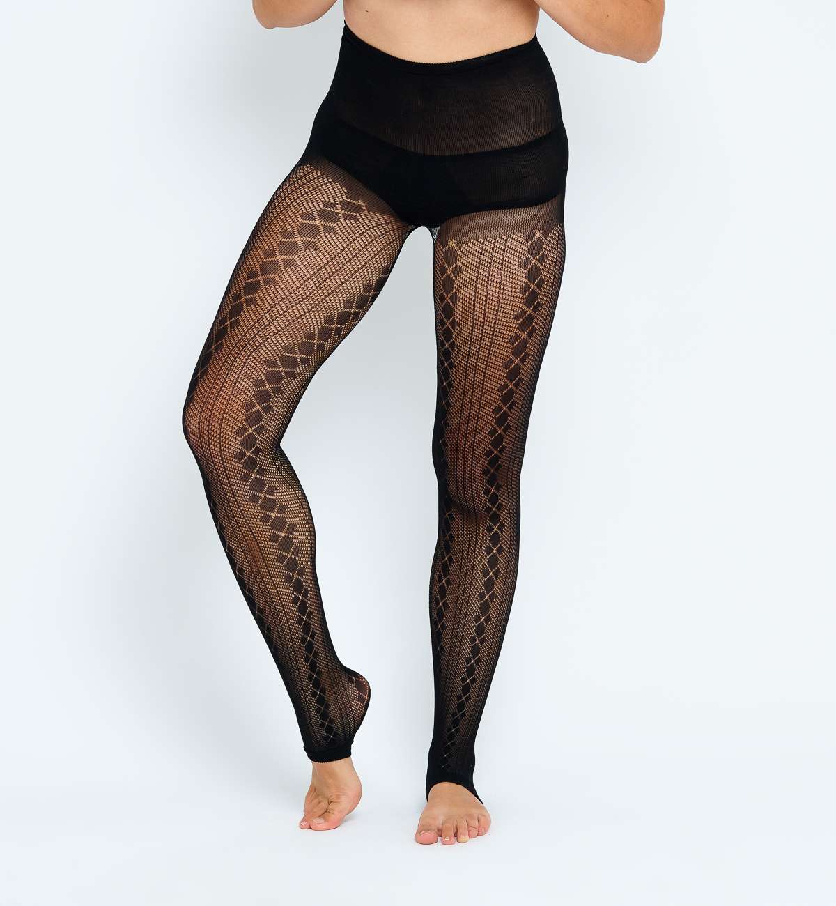 Collant noir fantaisie