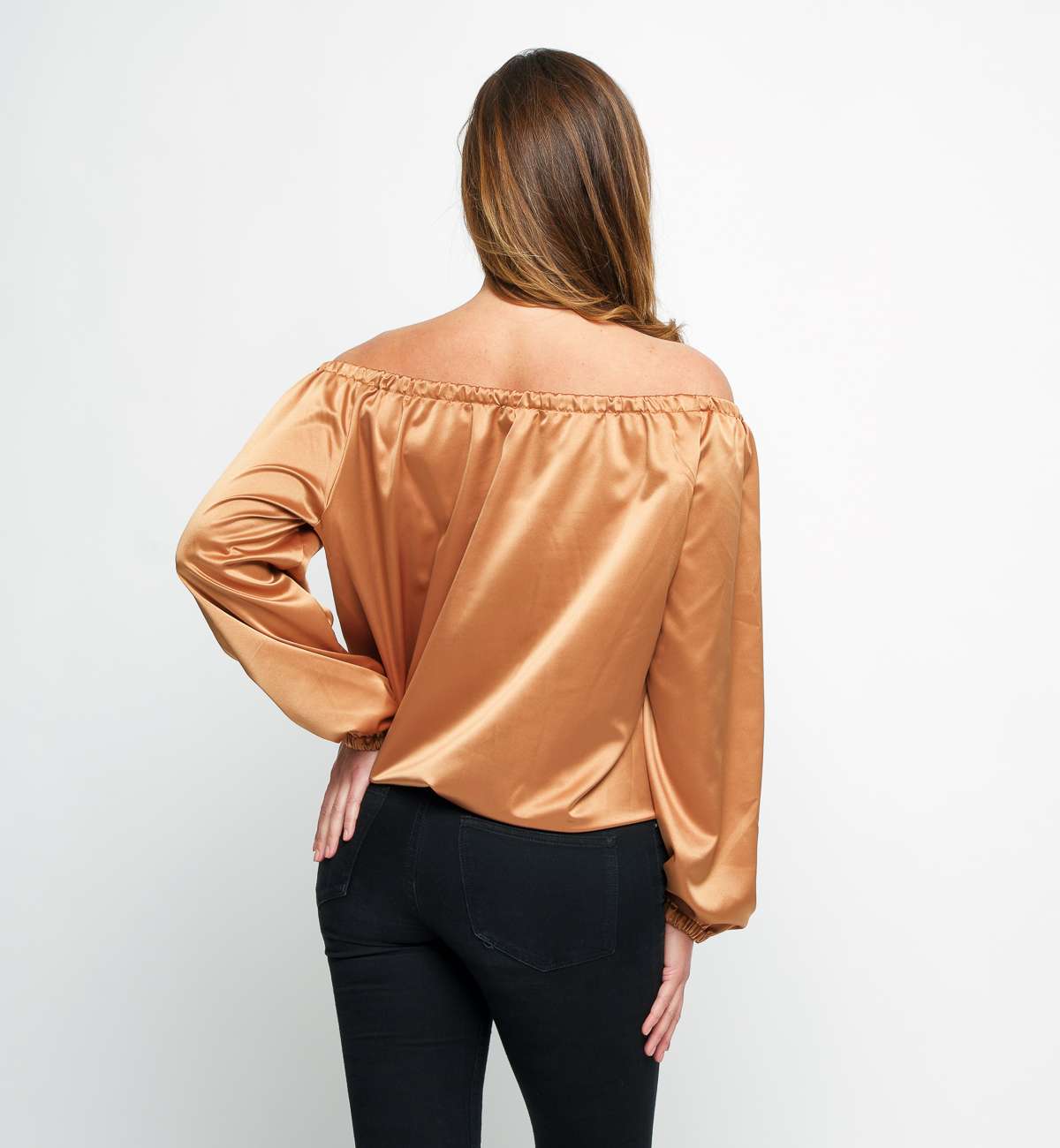 Body Manche Longue Élastique Satin...