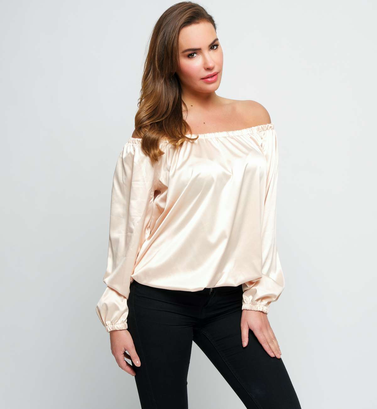 Body Manche Longue Élastique Satin...