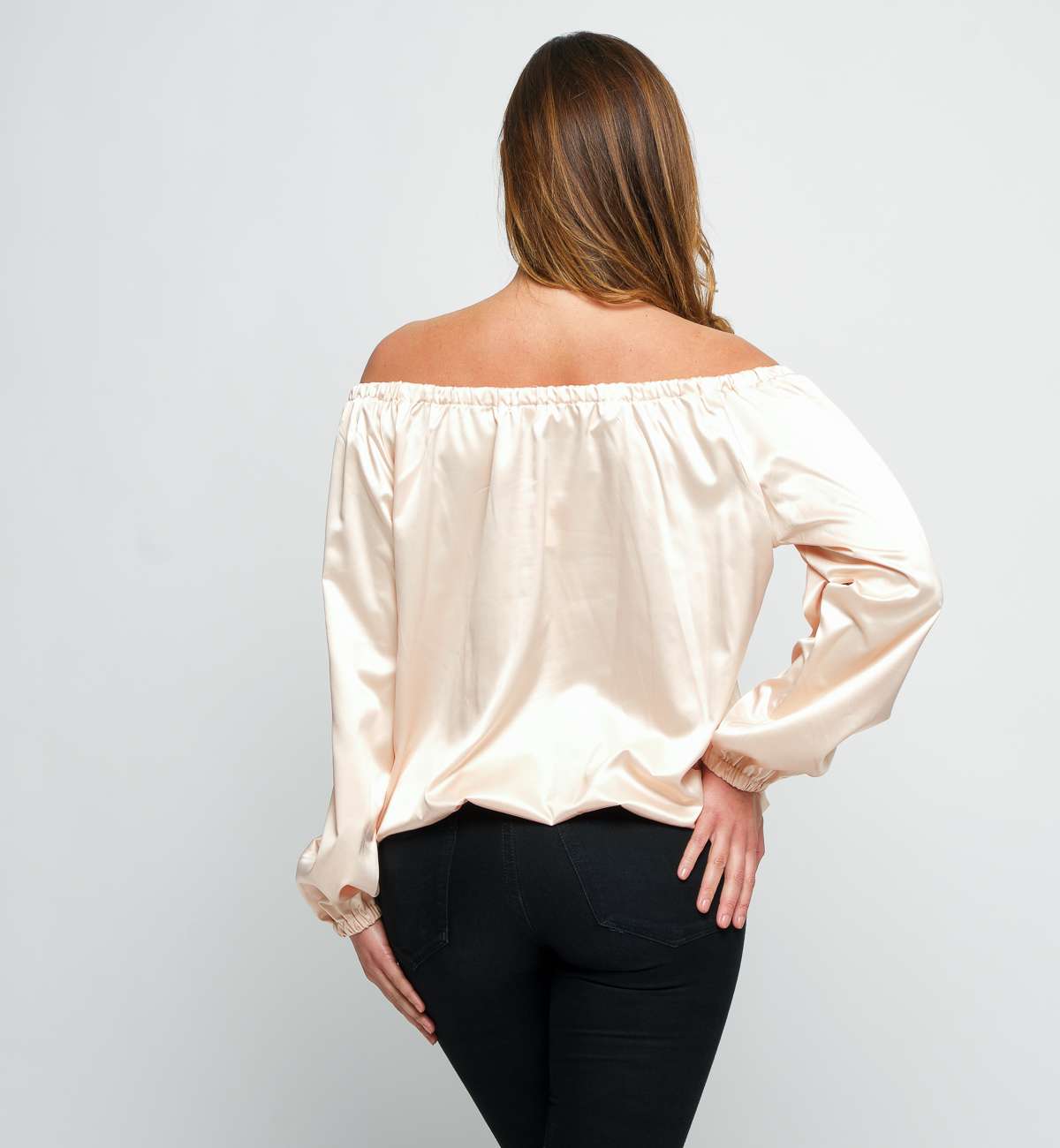 Body Manche Longue Élastique Satin...