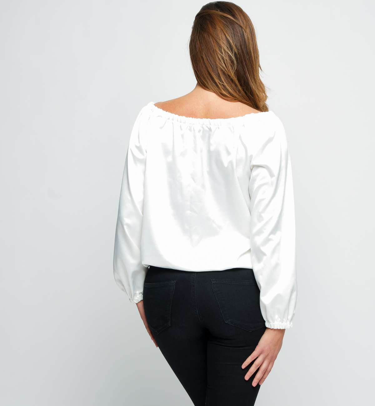 Body Manche Longue Élastique Satin...