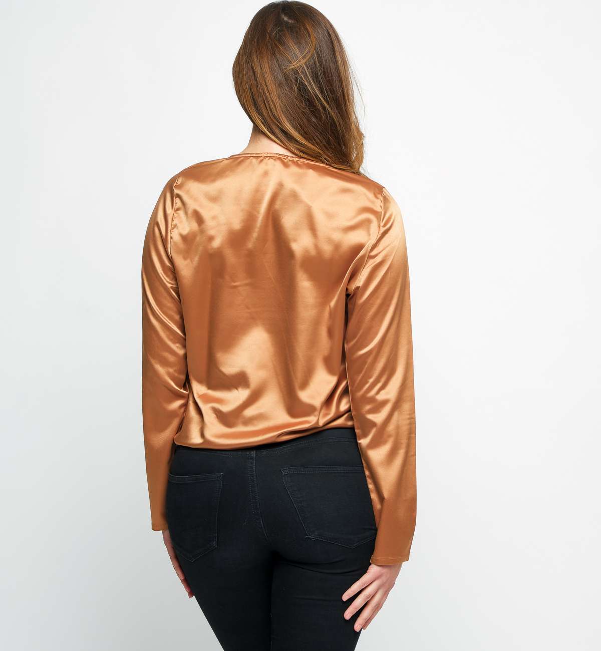 Body ML satin croisé devant