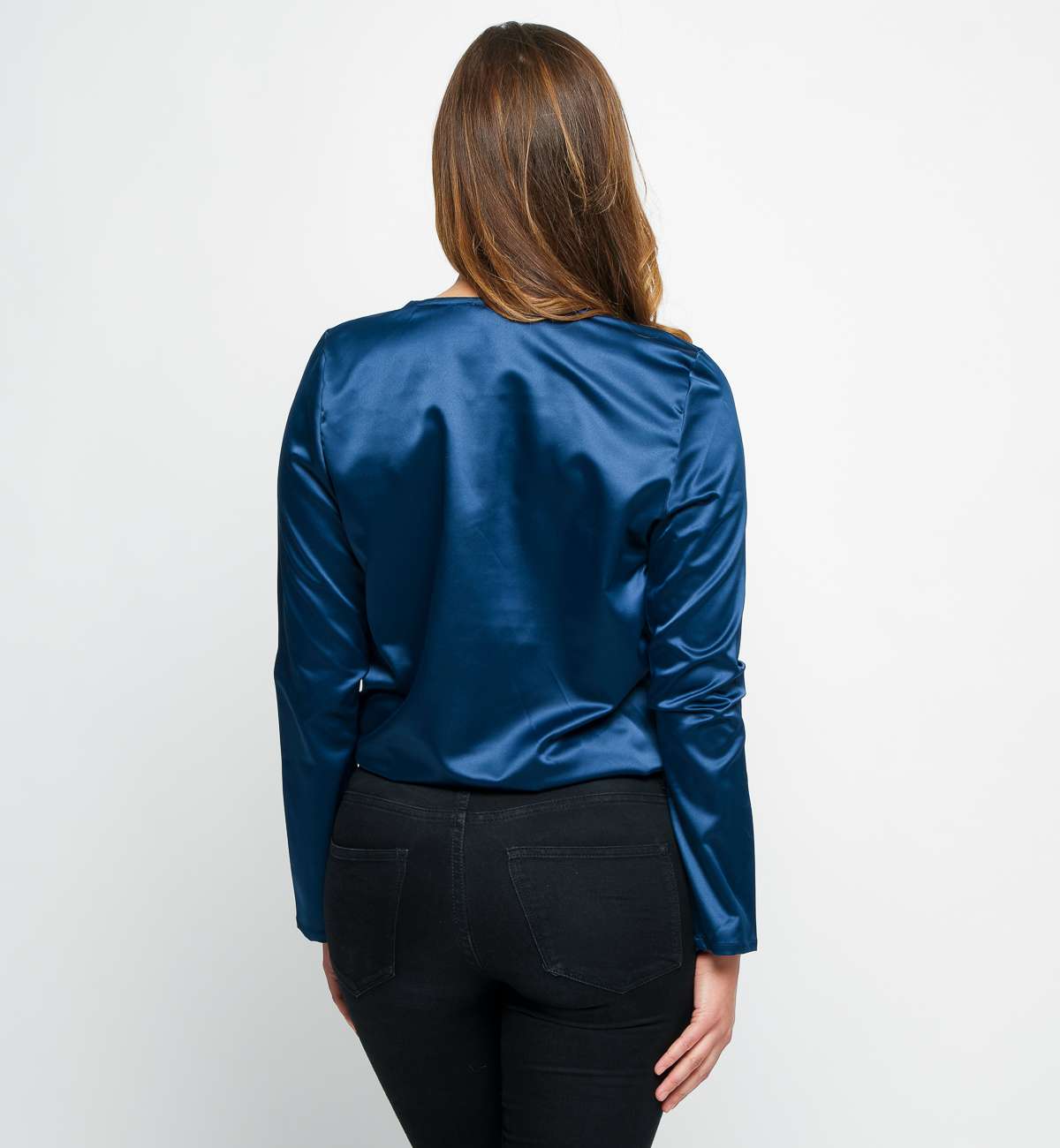 Body ML satin croisé devant