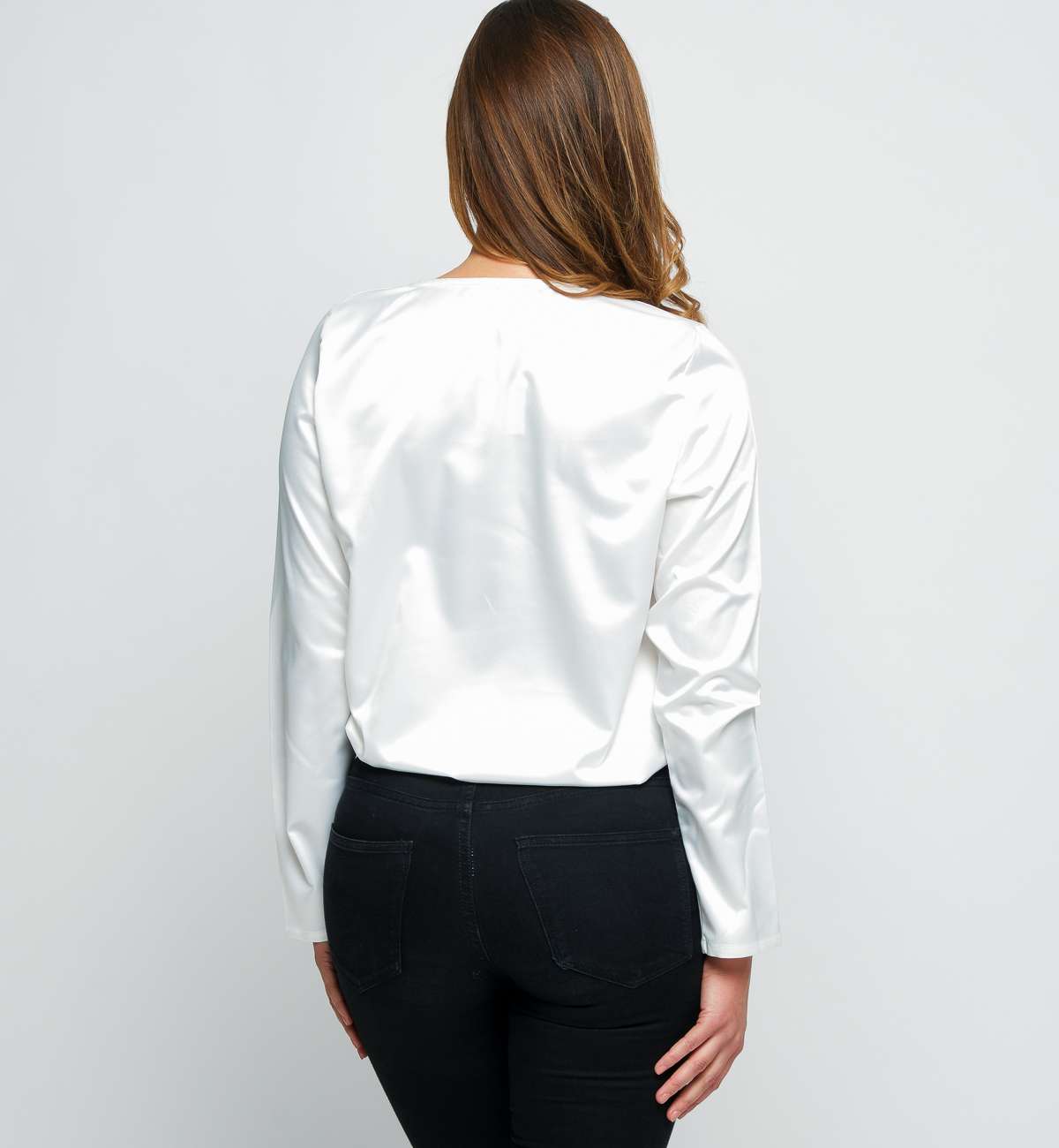 Body ML satin croisé devant