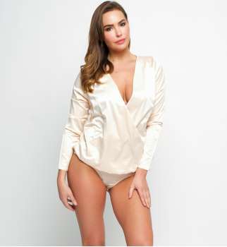 Body ML satin croisé devant - Bodys 2