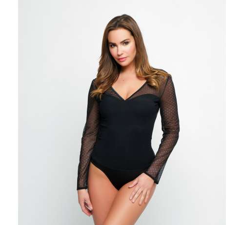 Body Résille Fleur Col V M-L