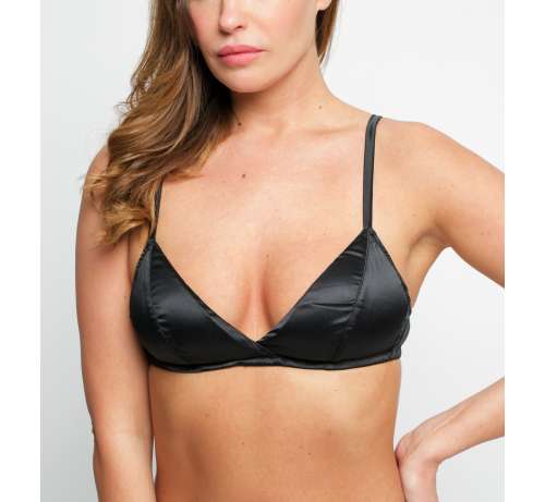 Soutien gorge satin croisé devant sans armatures
