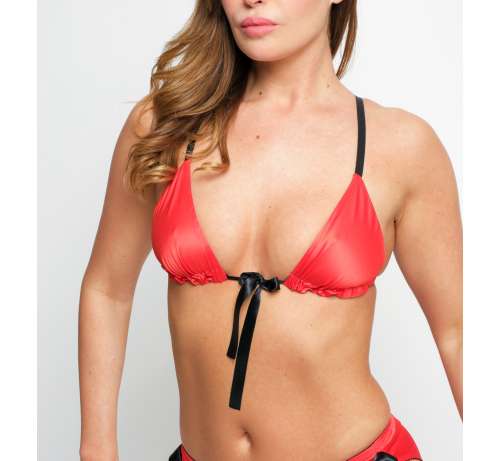 Soutien gorge triangle ruban satin sans armature