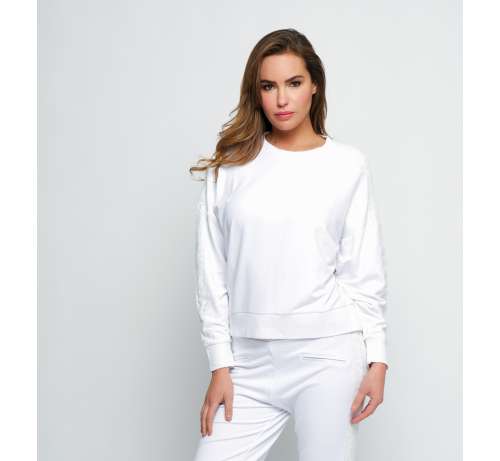 Sweat bambou bande dentelle