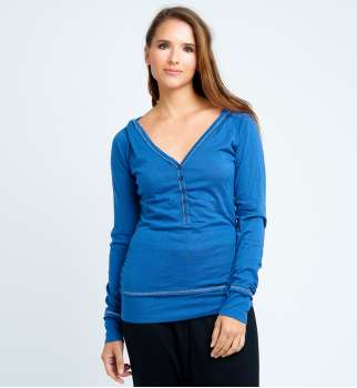 T shirt col v pastel