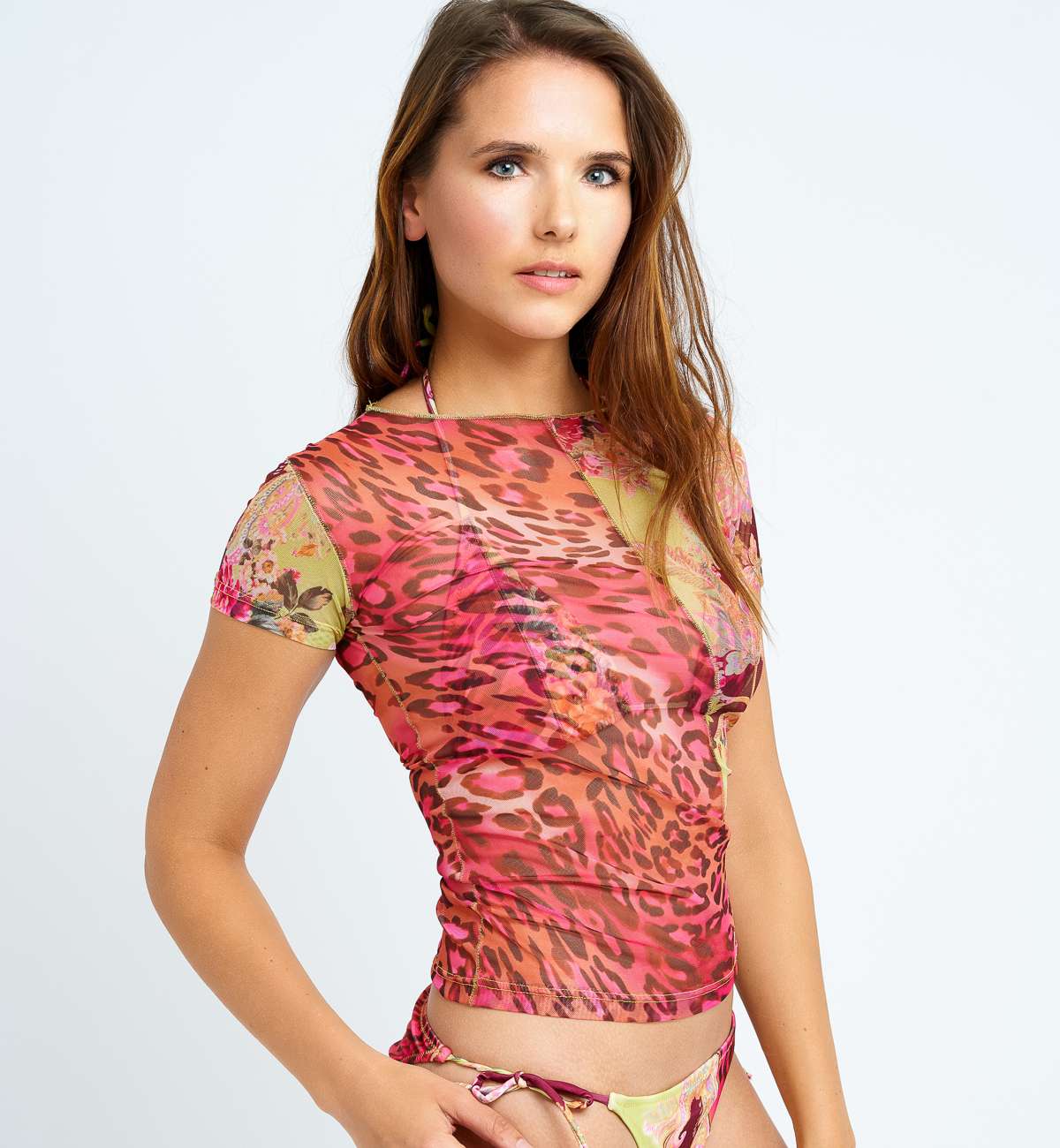 Top plage imprimé léopard