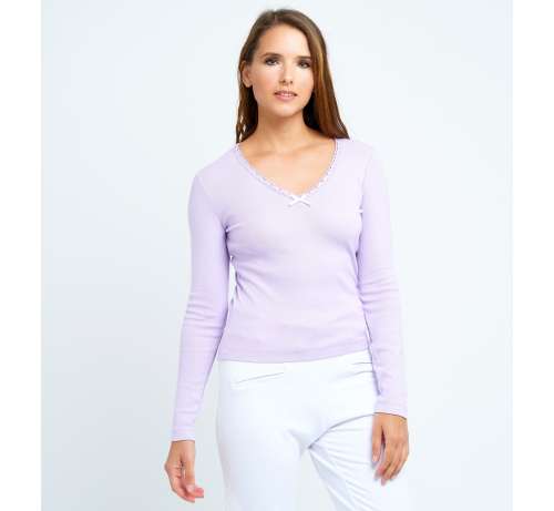 T shirt M.L. Coton lilas