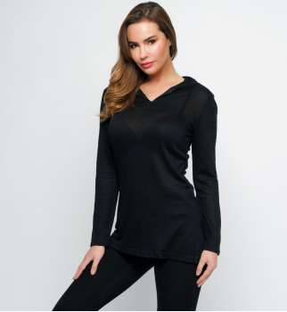 blouse col V capuche 2