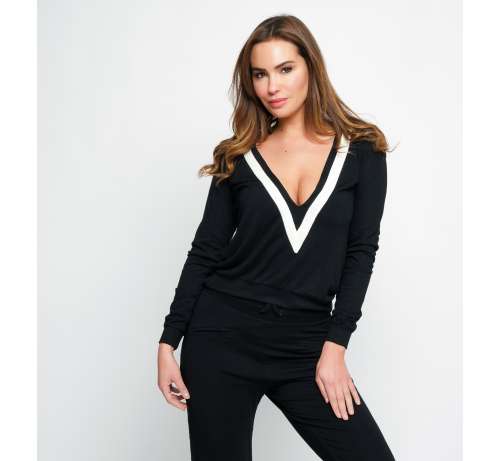 Top manches longue Col V Décolleté