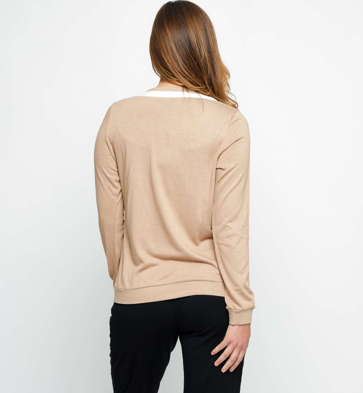 Top manches longue Col V Décolleté