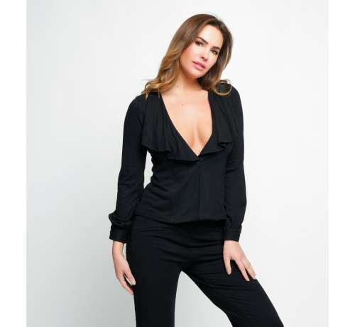 Chemisier court Col V Décolleté