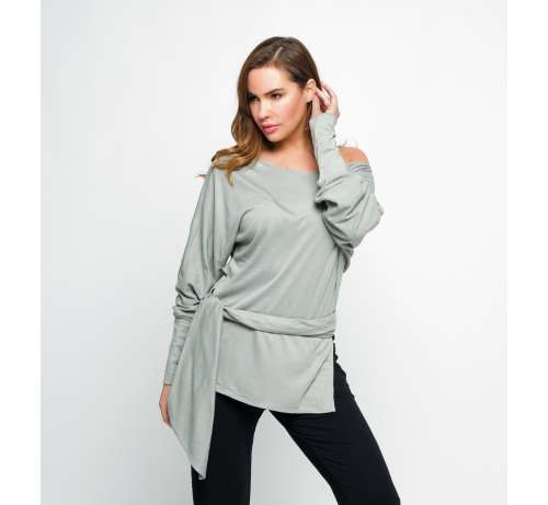 T-shirt Bambou ML épaule nue Kaki clair