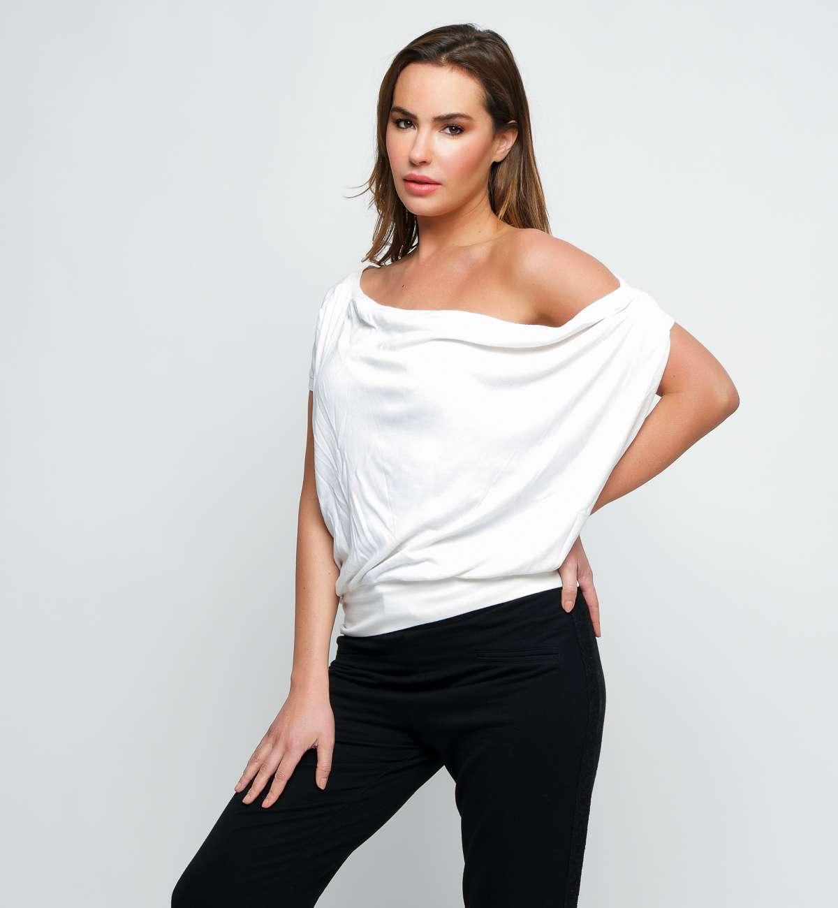 T shirt Bambou sans manche col Bateau