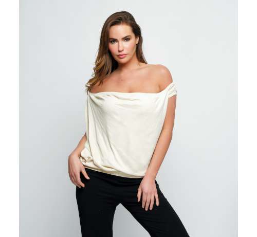 T shirt col Bateau manches courtes bambou