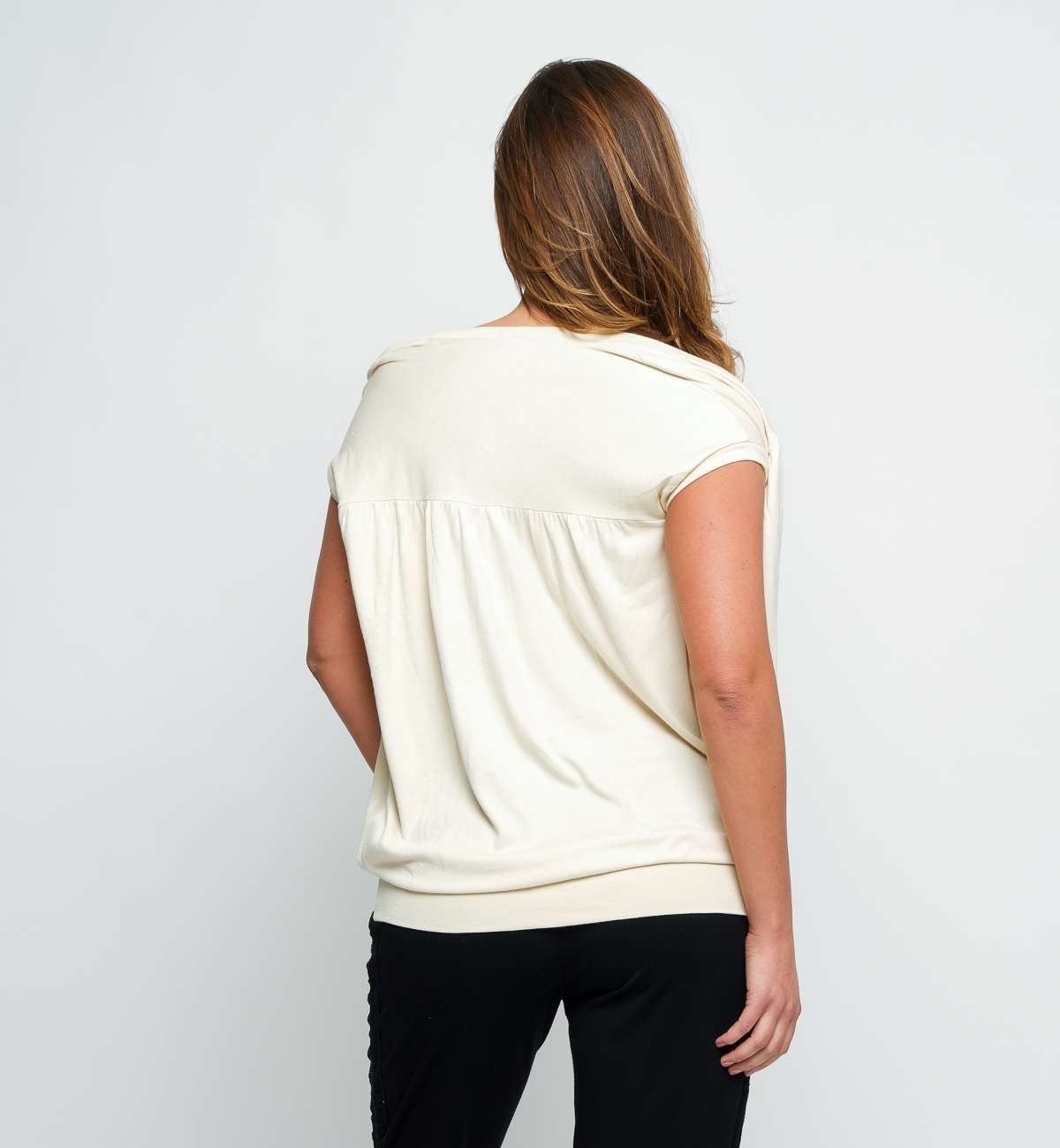 T shirt Bambou sans manche col Bateau