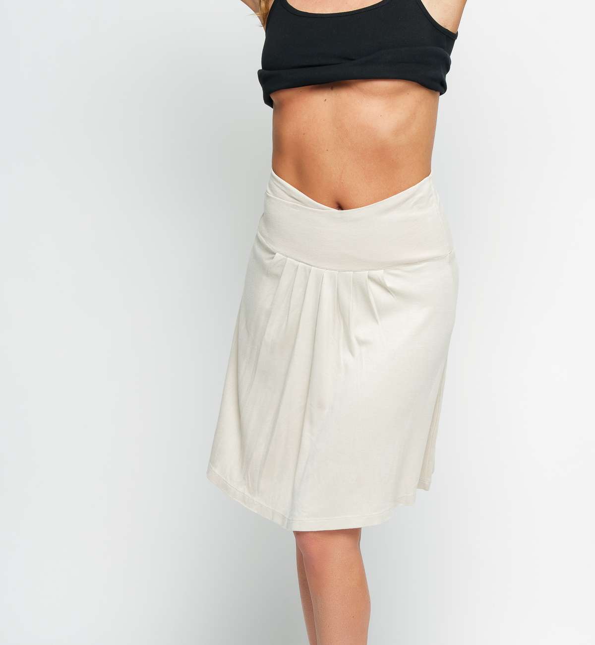 Jupe Plissé Ceinture Bambou