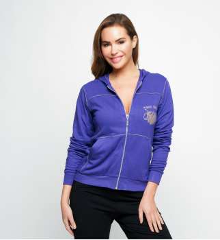 Gilet Capuche Bambou Broderie Coeur 2