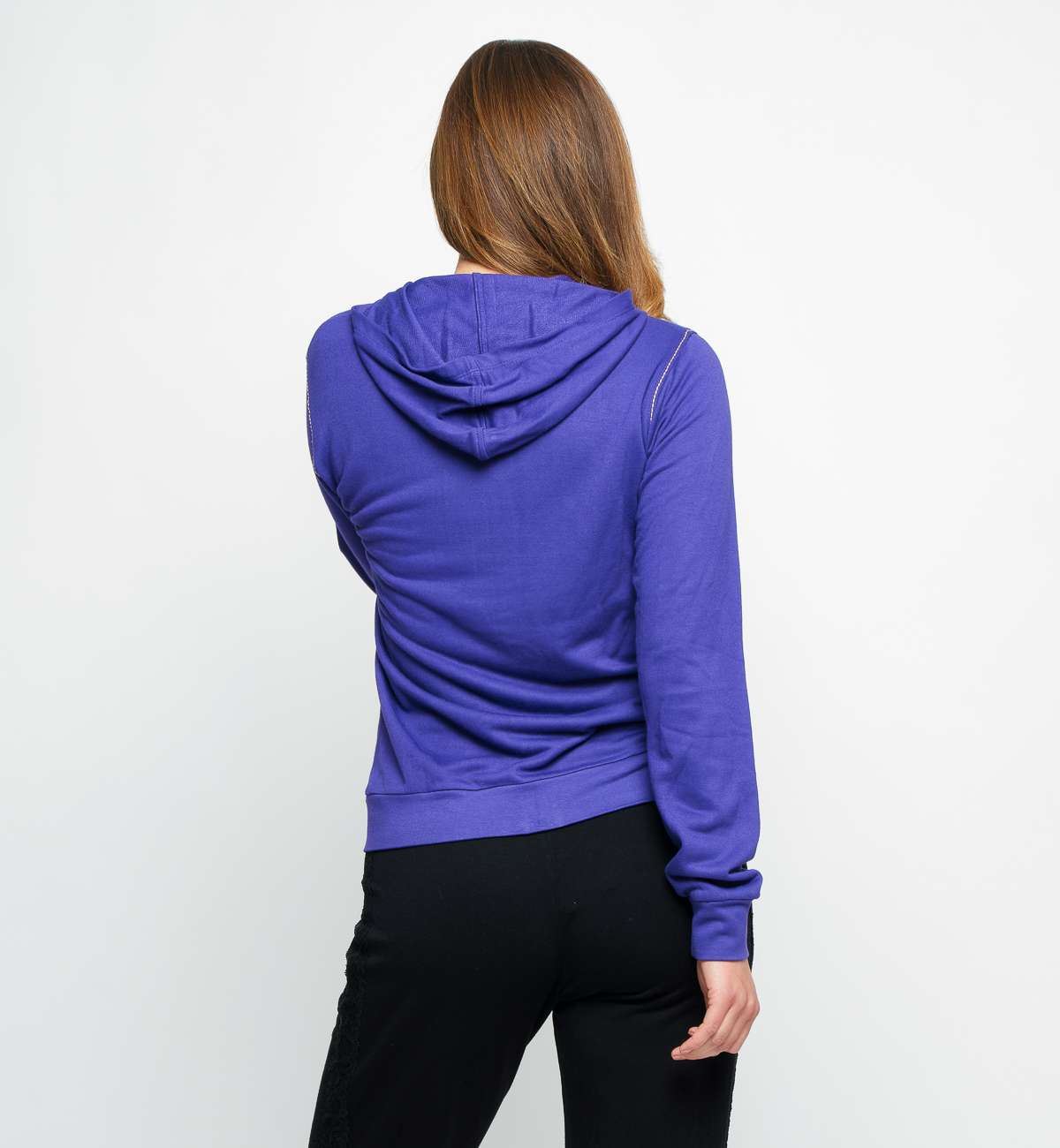 Gilet Capuche Bambou Broderie Coeur