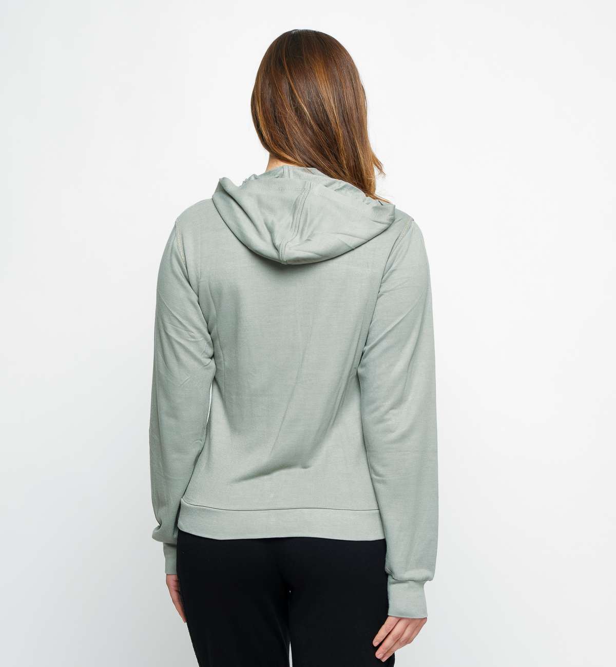 Gilet Capuche Bambou Broderie Coeur