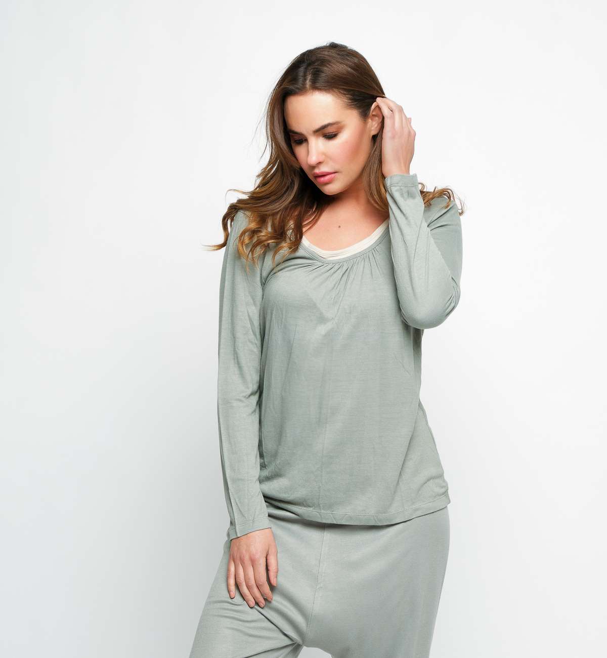 T-shirt double bambou manche longue