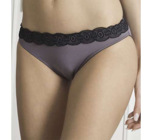 Slip en microfibre et dentelle Hugo