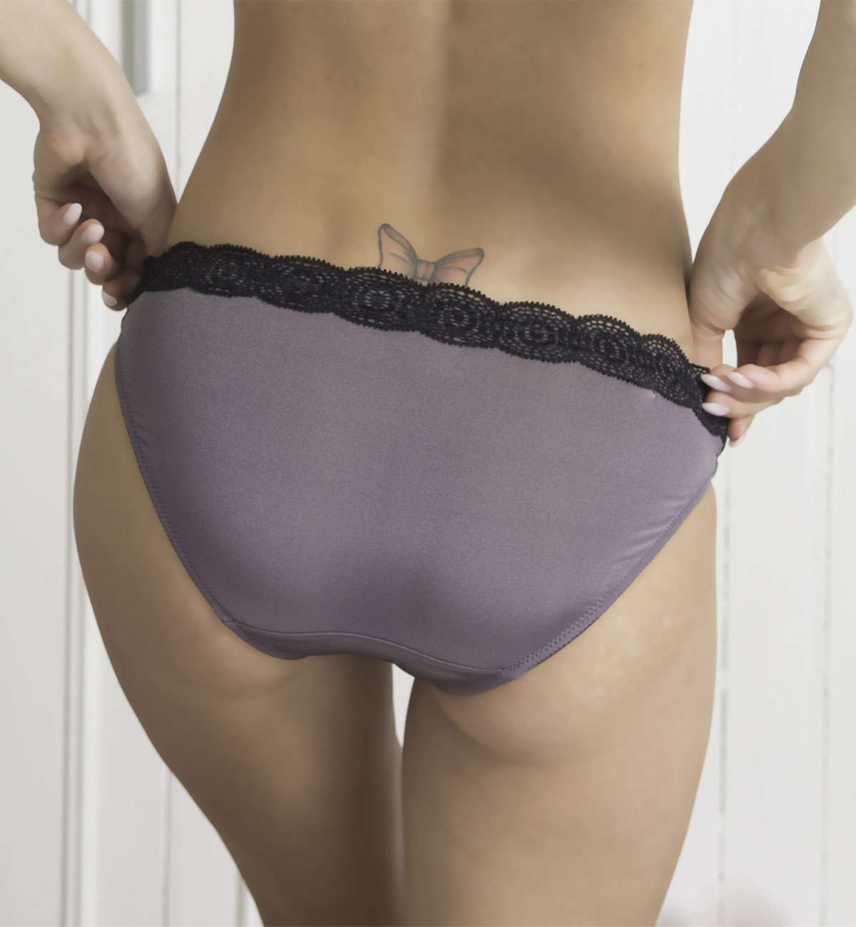 Slip en microfibre et dentelle Hugo