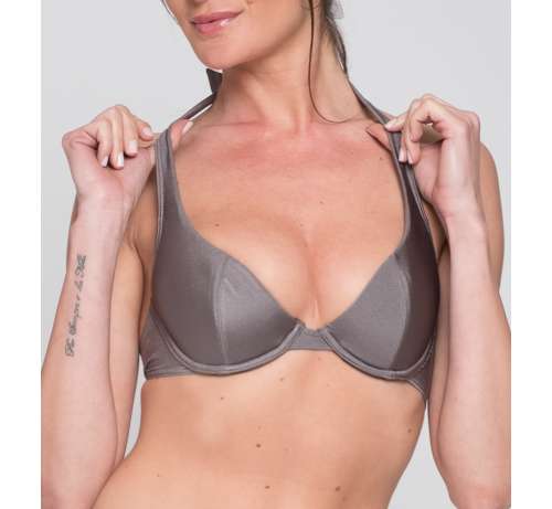 Push up maillot de bain gris