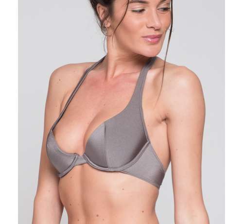 Push up maillot de bain gris