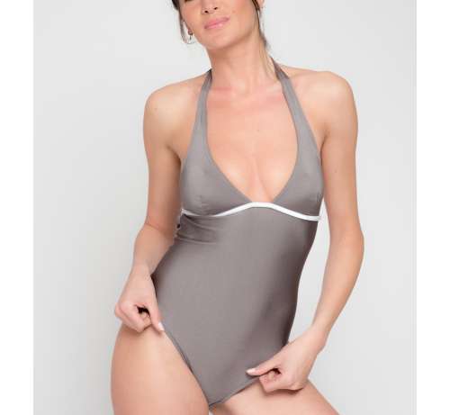 Une pièce maillot de bain gris