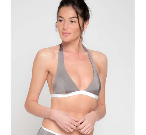 Soutien gorge  Triangle maillot de bain gris